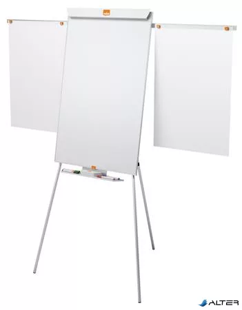 Flipchart tábla, mágneses felület, 2 db segédkarral, NOBO "Essentials", fehér