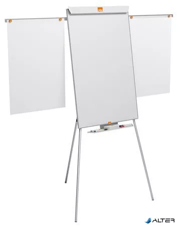 Flipchart tábla, mágneses felület, 2 db segédkarral, NOBO "Essentials", fehér