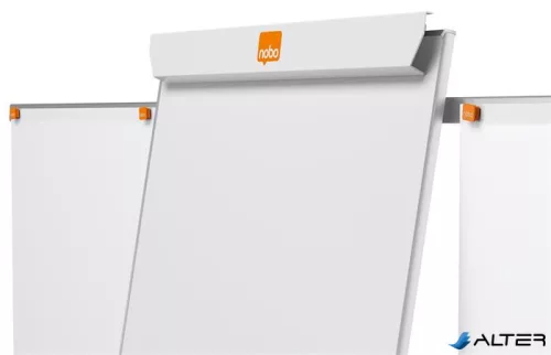 Flipchart tábla, mágneses felület, 2 db segédkarral, NOBO "Essentials", fehér