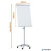 Flipchart tábla, mobil, mágneses felület, NOBO "Essentials", fehér