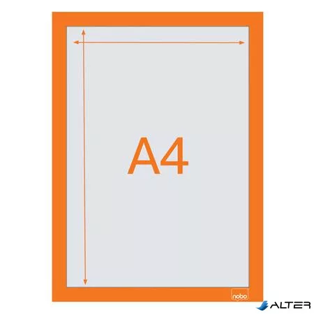 Posztertábla, fali, A4 méret, műanyag keret, 2 db, NOBO, narancs