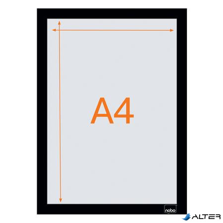 Posztertábla, fali, A4 méret, műanyag keret, 2 db, NOBO, fekete