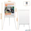 Flipchart tábla, mágneses felület, 70x100 cm, NOBO "Premium Plus", fehér