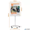 Flipchart tábla, mobil, mágneses felület, 70x100 cm, NOBO "Premium Plus", fehér