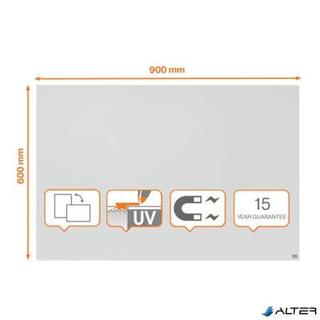 Fehértábla, mágneses, 90x60 cm, keret nélkül, NOBO 'Infinity'