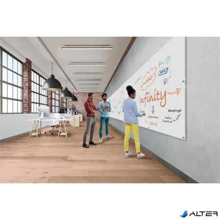 Fehértábla, mágneses, 90x60 cm, keret nélkül, NOBO 'Infinity'