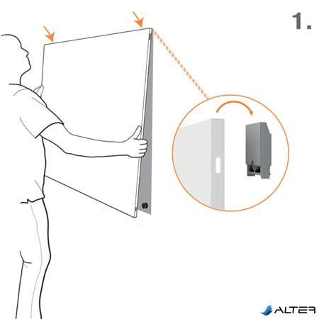 Fehértábla, mágneses, 120x90 cm, keret nélkül, NOBO 'Infinity'
