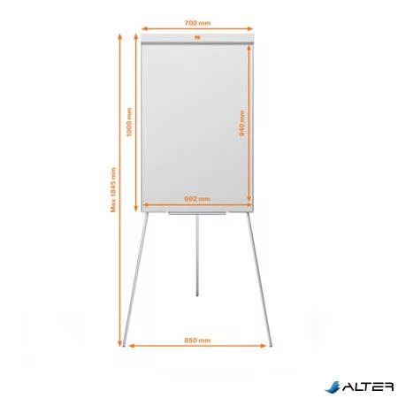 Flipchart tábla, mágneses felület, 67,5x100 cm, NOBO "Impression Pro"