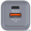 Hálózati töltő, 1xUSB-C PD (35W), USB-A QC 3.0, EU/UK/US, GaN, VERBATIM