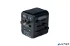 Utazóadapter, univerzális, 2xUSB, VERBATIM 'UTA-01'