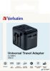 Utazó adapter, univerzális, 2xUSB, VERBATIM "UTA-01"