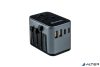 Utazó adapter, univerzális, USB-A(QC 3.0)/USB-C(PD30W)2xUSB, VERBATIM "UTA-03"