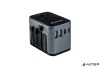 Utazóadapter, univerzális, USB-A(QC 3.0)/USB-C(PD30W)2xUSB, VERBATIM 'UTA-03'