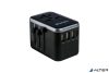 Utazó adapter, univerzális, USB-A(QC 3.0)/USB-C(PD61W)2xUSB, VERBATIM "UTA-04"