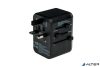 Utazó adapter, univerzális, USB-A(QC 3.0)/USB-C(PD61W)2xUSB, VERBATIM "UTA-04"