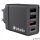 Hálózati töltő, 1xUSB-C PD (20W), USB-A QC 3.0, 2xUSB-A (10W), VERBATIM, fekete