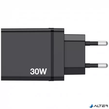 Hálózati töltő, 1xUSB-C PD (20W), USB-A QC 3.0, 2xUSB-A (10W), VERBATIM, fekete