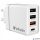 Hálózati töltő, 1xUSB-C PD (20W), USB-A QC 3.0, 2xUSB-A (10W), VERBATIM, fehér