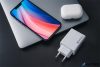 Hálózati töltő, 1xUSB-C PD (20W), USB-A QC 3.0, 2xUSB-A (10W), VERBATIM, fehér