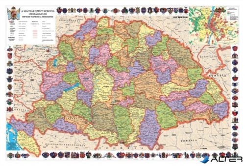 Könyökalátét, kétoldalas, STIEFEL "Magyar Szent Korona országai/Történeti emlékek"