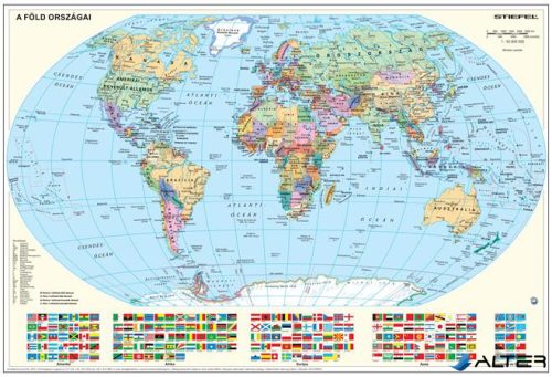 Könyökalátét, kétoldalas, STIEFEL 'Föld országai/Gyermek-világtérkép'
