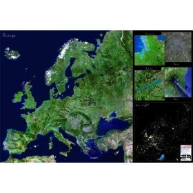   Könyökalátét, kétoldalas, STIEFEL "Európa űrtérkép"