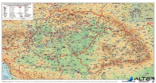 Könyökalátét, kétoldalas, A3, STIEFEL "Magyar történeti emlékhelyek a Kárp-medencében / művelődéstörténeti áttekintő "