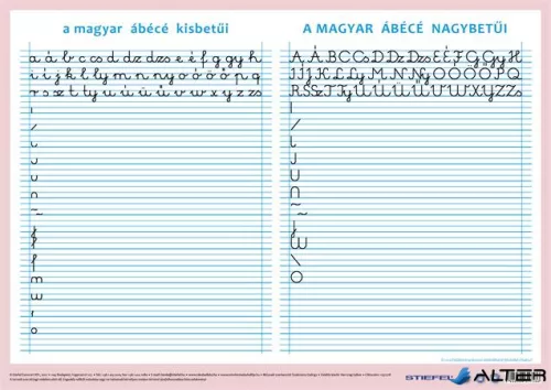 Könyökalátét, kétoldalas, A3, STIEFEL 'A magyar ábécé betűi'