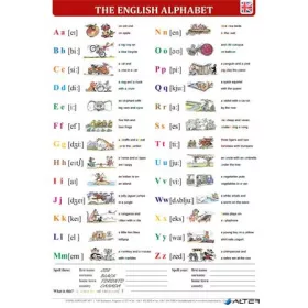   Könyökalátét, kétoldalas, A3, STIEFEL 'The English Alphabet/Great-Britain'