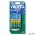 Elemtöltő, AA ceruza/AAA mikro, 4x2600 mAh AA, LCD kijelző, 12V USB, VARTA