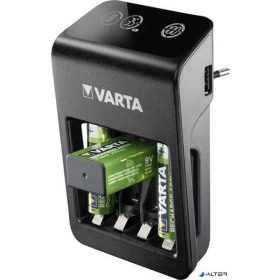   Elemtöltő, AA/AAA/9V, 4xAA 2100 mAh, LCD kijelző, VARTA 'Plug'