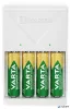 Elemtöltő, AA/AAA, 4x2100 mAh AA, VARTA "Plug"