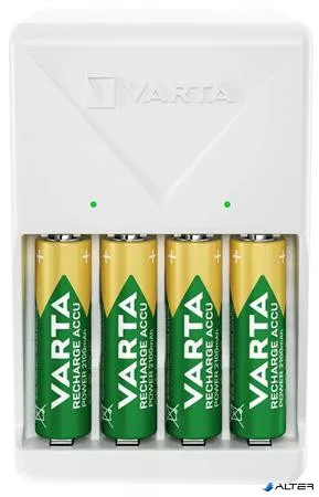Elemtöltő, AA/AAA, 4x2100 mAh AA, VARTA "Plug"