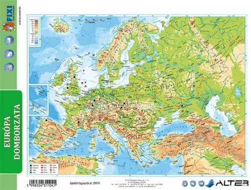 Tanulói munkalap, A4, STIEFEL "Európa közigazgatása / Európa domborzata"