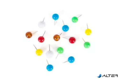 Térképtű, gömbfejű, 200 db, vegyes színű