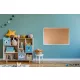 Parafatábla, kétoldalas (parafa/parafa), 60x90 cm, fa keret, VICTORIA VISUAL