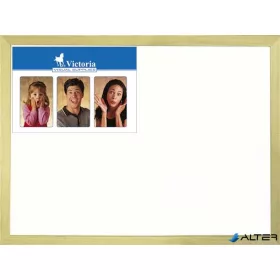 Fehértábla, mágneses, 30x40 cm, fa keret, VICTORIA