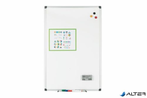 Fehértábla, mágneses, 150x120 cm, alumínium keret, VICTORIA VISUAL