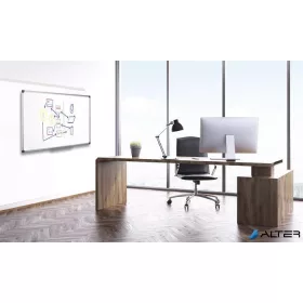   Fehértábla, mágneses, zománcozott, 100x200 cm, alumínium keret, VICTORIA VISUAL